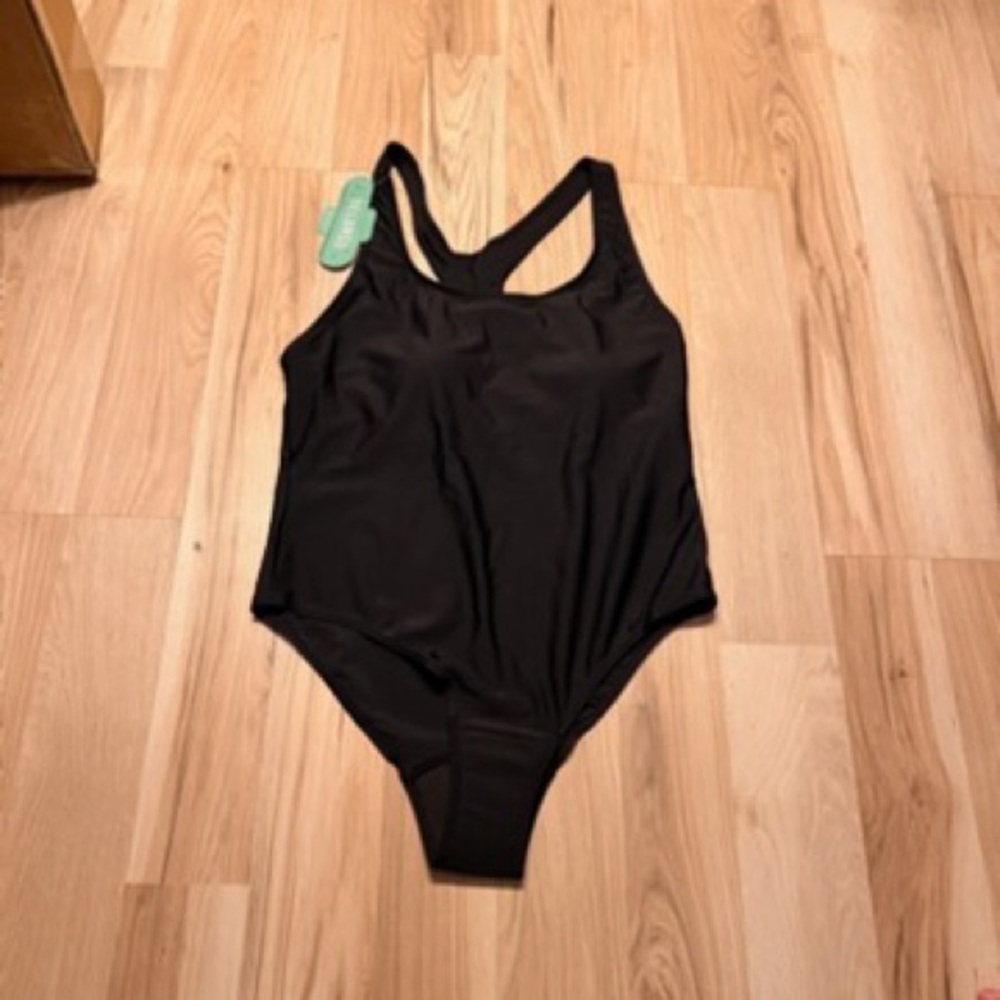 Telunsu menstrual period Black Women’s One-Piece Swimsuit - Classic Scoop Back